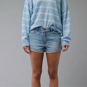 American Eagle Stretch Ripped Denim Mom Short